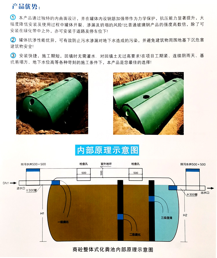 金沙玻璃钢化粪池